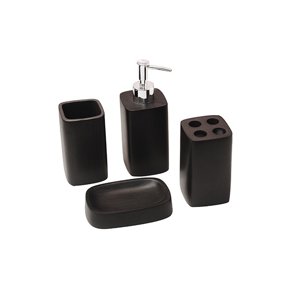 SQUARE BLACK TOILETRY SET