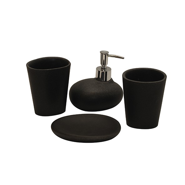 OBLONG BLACK TOILETRY SET