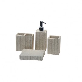 STRIPY WHITE TOILETRY SET