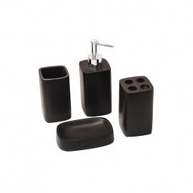 SQUARE BLACK TOILETRY SET