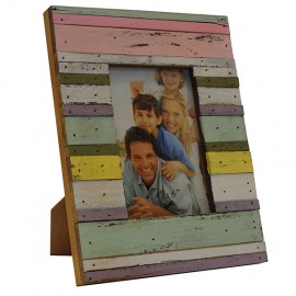 MARCO FADED WOODEN PINK RAINBOW PHOTO FRAME